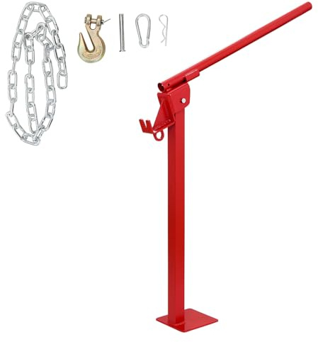 T Post Puller Fence Post Puller Heavy Duty Fence Post Puller with Lifting Chain & T Post Puller Plate Puller T Post Puller for Round Fence Posts T Stakes Sign Post & Tree Stump,Basic Type