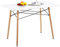 FURNITABLE Gartentisch, Balkontisch Hölzern, Rechteckig Esstisch Outdoor, 110x70cm, Weiß