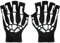 Boyiee 3 Paar Skeletthandschuhe Fingerlose Knochen Handschuhe Leuchten im Dunkeln Gestrickte Mechaniker Winter Gloves für Erwachsene Halloween Kostüm