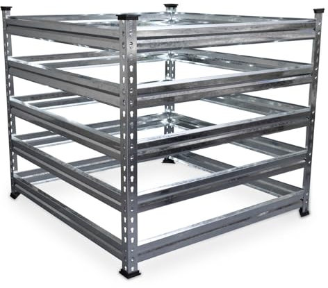 Bituxx Komposter Garten Wetterfest Kompostierer Kompostbehälter Metall 90 x 90 cm