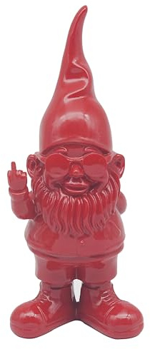 Lesser & Pavey Gnomes Home Decor Figurines & Ornaments For Home & Office | Decorative Home Accessories Statues For Indoor & Outdoor | Lovely Gifts for Women & Men Swearing Red 15 Cm