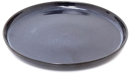 Carousel Home Blue Reactive Glaze Stoneware Plate | Blue Ceramic Side Plate | Microwave & Dishwasher Safe Dinnerware - 21cm
