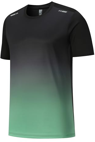 Beuwltpa Men's T-Shirt Quick Dry Gym T Shirt Running Tops | Moisture Wicking Athletic Short Sleeve Sport Clothes for Men Summer Breathable Workout Football Tee
