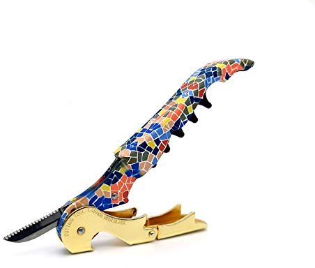 Pulltap's Genuine Trencadis 500 Waiter's Corkscrew – Double-Hinged Wine Key with Hinged Foil Cutter – Patented Design – Made in Spain – Trencadis