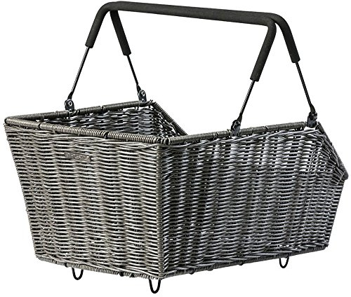 Basil Hinterrad-Korb Cento Mik 47x34x22cm Rattan engmaschig braun Fahrradkorb