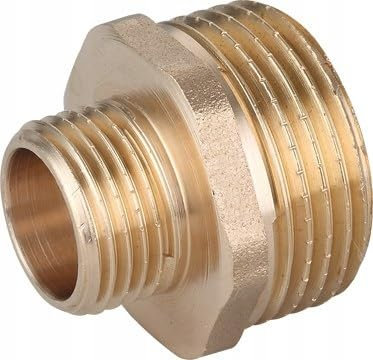 Riduttore esagonale per tubo dell'acqua, filettatura BSP, boccola per rubinetto, 32 mm x 25 mm, colore: oro
