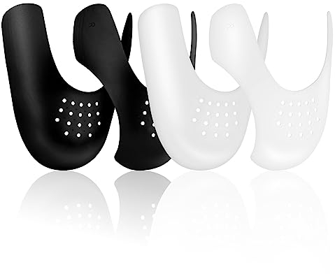 LOPHE Shoe Crease Protectors, 2 par Anti-Crease Sneaker Shoe Shields, Universal Shoe Preventers Protector för män och kvinnor, tåskydd för skor Toebox Crease Preventers