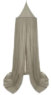 Jollein Baldaquin Vintage Vert Olive – Hauteur 245 cm – Ciel de lit pour lit de bébé – Vert Olive