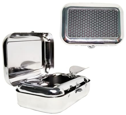 Taschenaschenbecher,Mini Mobiler Aschenbecher für Draußen,Taschenaschenbecher für Unterwegs,Reiseaschenbecher,Aschenbecher für Unterwegs,Taschenaschenbecher Geruchsdicht,Aschenbecher mit Deckel