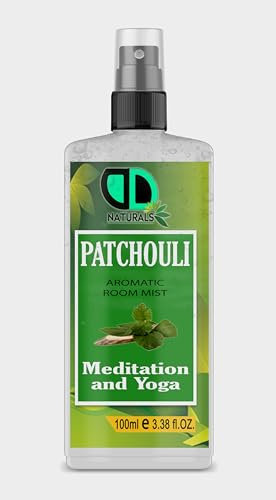 Patchouli Aromatisches Raumspray, Lufterfrischer für Zuhause, Auto & Büro, langanhaltender Duft, rauchfrei, ungiftig, Kissennebel-Spray, 100 ml