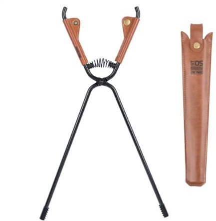 Faeymth Kaminzange für Den Außenbereich mit Griffabdeckung Aus Kunstleder, Rostfreier, Hitzebeständiger Kohlenstoffstahl, Camping-Lagerfeuerzange