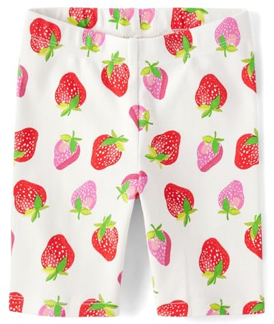 Gymboree,Girls,and Toddler Bike Shorts,6,White Strawberries