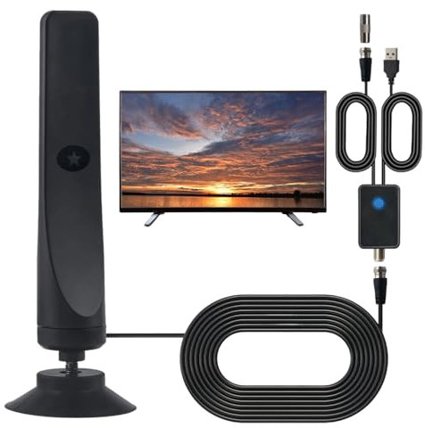 TV Aerial, Indoor Aerials for Smart TV with Strong Signal, Signal Booster Aerials Amplifier for Miles Long Range