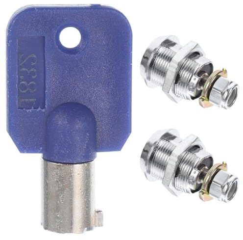 Ciieeo Candado Tubular de Leva de 17 MM para Máquina Recreativa Juego de 2 Piezas con 1 Llave Cerradura Antioxidante y Anticorrosiva para Caja de Herramientas y Color Color