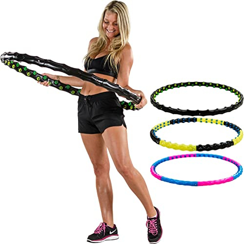MOVIT Hula Hoop - da Adulti e Bambini, Massaggiante, Magnete Dimagrante, Regolabile, 0,9/1,3/1,7kg, Colore a Scelta - Cerchio per Ginnastica, Fitness, Hoola Hoop, Perdita di Peso