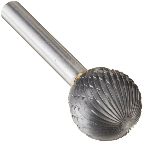Drill America SD-7 Carbide Burr/Rotary File Ball-End Double Cut for Die Grinder 3/4 Dia. x 11/16 Cut Length with 1/4 Shank and 2-7/16 Overall Length, DUL Series