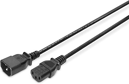 DIGITUS Verlängerung für Netz-Anschlusskabel - 1.2 m - C14 auf C13 - Stecker / Buchse - H05VV-F3G - 0.75 mm²
