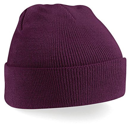 Beechfield Unisex B045.PLU manschettmössa - svart, en storlek