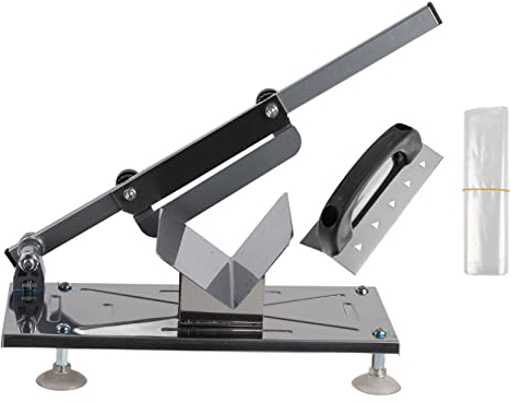 Trancheuse à viande, trancheuse manuelle réglable Akozon pour usage domestique Tranche de viande Pain au fromage Fruits et légumes Trancheuse à viande congelée Bœuf Mouton