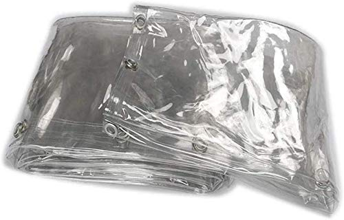 ZHANGQINGXIU Tarpaulins Protective Tarp with Eyelets Transparent Waterproof Winter Plants Cover Antifreeze PVC Film Soft Strengthen Outdoor Rain Cover, 44 Sizes (Color : Clear, Size : 1.2x4m)