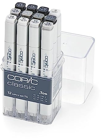 Copic TG Toner-Set, klassisch, 12 Farben, Grau