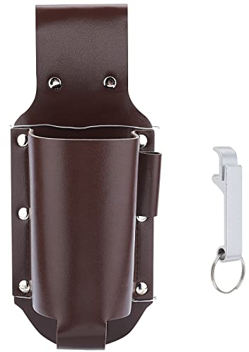 GORGECRAFT Fondina per Birra Supporto per Cintura In Pelle PU Bottiglia per Bevande Marsupio Lattine per Soda Fondine per Salsa Calda Apribottiglie Stile Cowboy Classico per Donna Viaggi Forniture