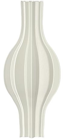 Bryn Jarrón decorativo moderno de PLA, tecnología de impresión 3D, jarrón blanco para pampa, flores, flores secas, decoración de salón, dormitorio, boda, mesa de comedor, oficina (estilo 2)