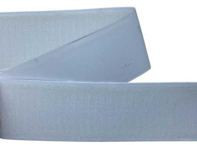 TOMASELLI MERCERIA Nastro Velcrato Adesivo Maschio Bianco – Altezza 5 cm – Vendita al Metro