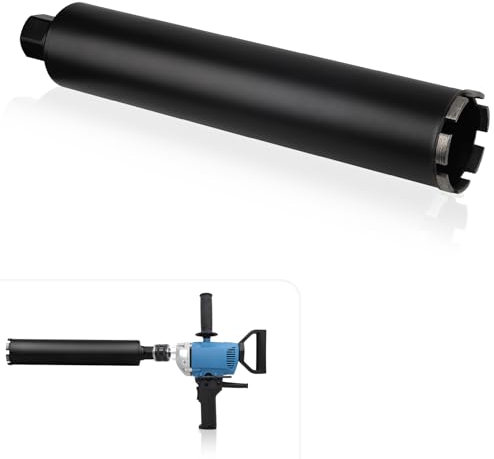 CPROSP Corona de perforación de diamante de 152 mm, 1¼ pulgadas, UNC, corona de perforación de núcleo, L 420 mm, broca para perforación en hormigón, hormigón armado, mampostería y piedra