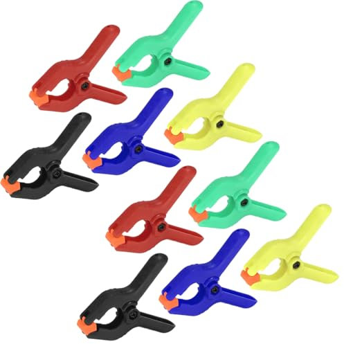 PYEUIFT 10 Pièces Pinces à Ressort, Pince de Serrage, Pouces Pinces Clips, Pince Serre Joint avec Mobiles Mâchoires, pour Photographie, Bâche, Artisanat, Travaux du Bois, jardin