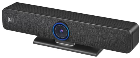 MOERTEK 4K All-in-one AI Tracking Video Conference System, AI Speaker Tracking, 4pcs Noise-Cancelling Mics, Speaker, Auto Framing, 4K ePTZ Camera, Suitable for Computer Meeting, Video Calling