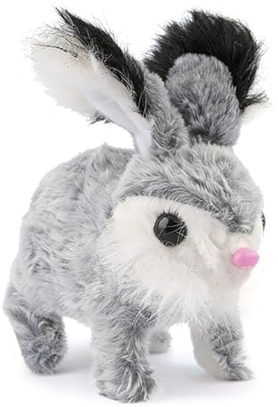 Holdes Animal De Compagnie pour - Lapin Électrique Qui Saute,Peluche de Lapin Réaliste | pour Filles Anniversaire Nouvel an Noël Pâques Intérieur Maison Vacances