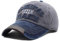 Unisex Baseballcap Original The Black Vintage Style Used Washed Look Retro Outdoor Kappe Mütze Cap Schirmmütze Basecap verstellbar (Navy/grau)