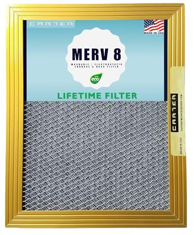 Carter Merv 8 HVAC- und Ofenfilter, waschbar, elektrostatisch, 30,5 x 61 x 2,5 cm