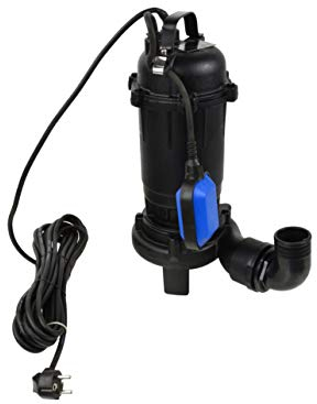 Pompa Sommersa per Acque Scure Con Trituratore e Interruttore Galleggiante - WQD 750W, 20.000L/h, Prevalenza Max. 8m - Corpo in Ghisa