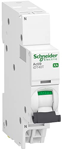 Schneider Electric - Acti9 iDT40 XA - disjoncteur modulaire bornes auto - 1P+N - 10A - C - 4500A/6 kA - A9PA2610