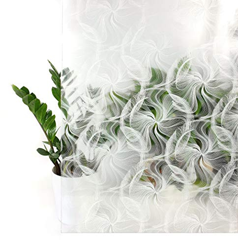 DecoMeister fogli per finestre pellicola adesivi per vetri decorativi decorazioni lamine autoadesivi dandelions 67,5x200 cm Dandelion bianco-grigio