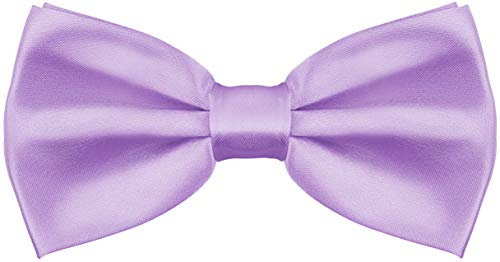 Balinco Pajarita de seda con gancho Noble - ya atada y ajustable en longitud - más de 25 colores para elegir (Lila)