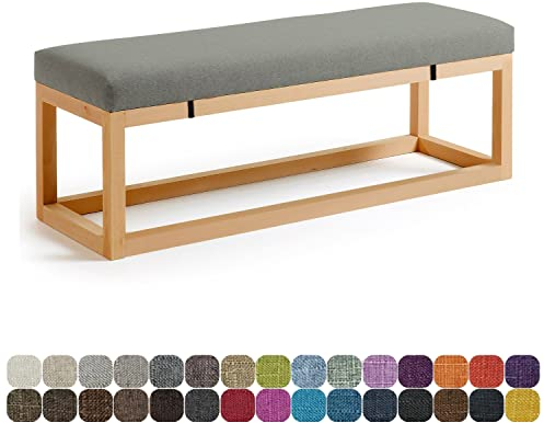 Lsjoaw Bankauflage Bankkissen Sitzauflage Sitzkissen Bank 170X50X8CM Stuhlkissen Bankpolster Schaukel mit abnehmbarem Bezug für Fensterbank Outdoor Gartenmöbel Terrasse Drinnen Sitz,Grey