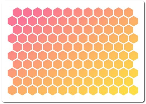 GORGECRAFT Honeycomb Stencil 29.7x21cm Hexagons Honeycomb Template Reusable Plastic Drawing Stencils for Painting on Wood Wall Furniture Canvas Fabrics A4 Scrapbooking Home Decor DIY Art Crafts