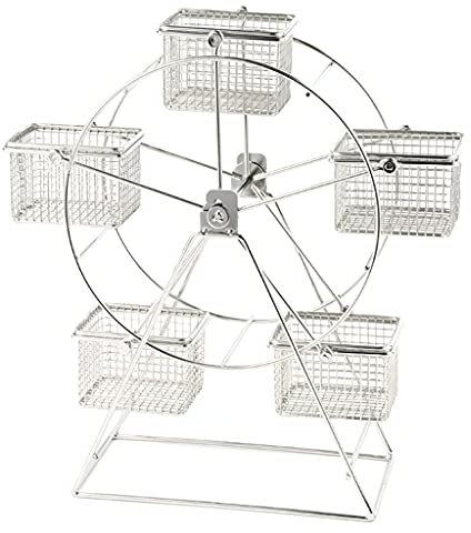 LAMDNL Design de roue géante - Support à dessert et frites en acier inoxydable - Présentoir à cupcake - Cadeau économique pour aliments, collations, présentoirs pour le rangement