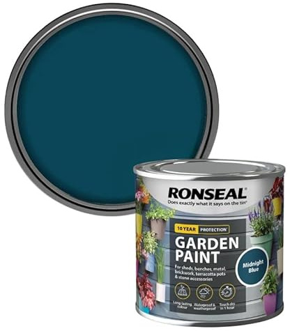 DUAYRA Garden Wood Paint 250ML | Outdoor Furniture Paints | Multi-Surface Waterproof Weather Resistant | Quick Drying Formula | For Benches, Terracotta Pots, Brickwork, Stones | (Midnight Blue)