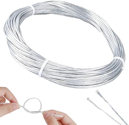20m Transparent Kabel 2 Adrig, Litze 2 Adrig Transparent Elektrokabel PVC Kabel Kupferdraht, 28AWG Elektrischer Draht, LED Leitung, Stromkabel für DIY Elektronik, Beleuchtung, Niederspannungskabel