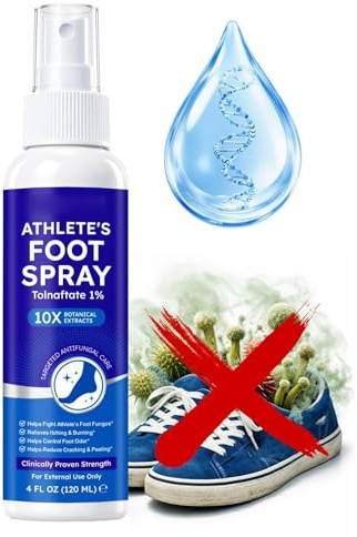 Atletisk fotspray extra stark naturlig | 120 ml peeling fotspray för vuxna kvinnor män inomhus hem gym träning promenader