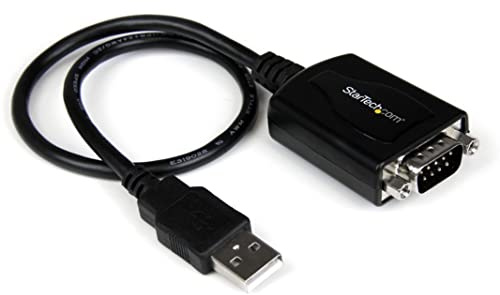 StarTech.com Cable de 0,3m USB a Puerto Serie Serial RS232 con Retención del Puerto de Asignación COM - Adaptador Serie USB-A a DB9 de hasta 920kbps - 1x DB9 Macho - 1x USB A Macho (ICUSB232PRO)
