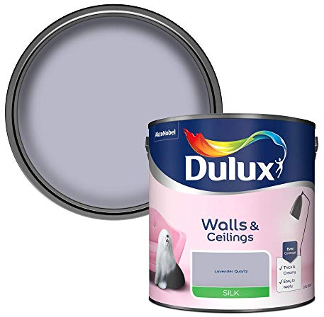 Dulux Silk Emulsion Paint For Walls And Ceilings - Lavender Quartz 2.5 Litres