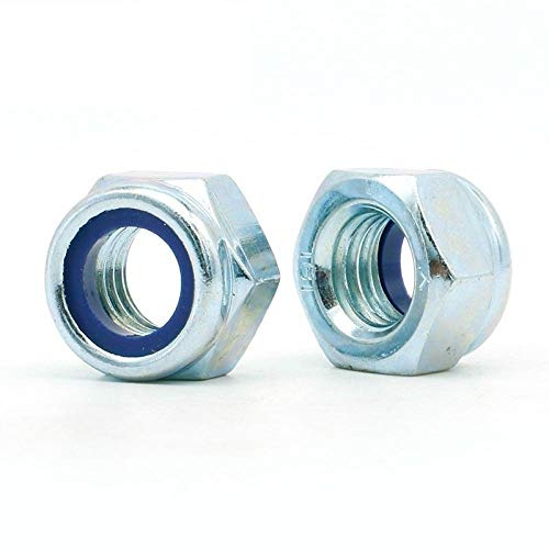 Écrou de blocage en nylon galvanisé, contre-écrou, autobloquant en nylon-M7 (10 gélules/niveau 4)