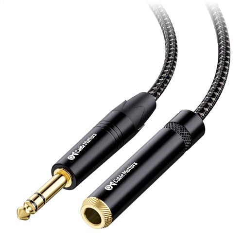 Cable Matters Braided 1/4 Inch Extension Cable 6 ft (1/4 TRS to 1/4 Inch Male to Female Cable)