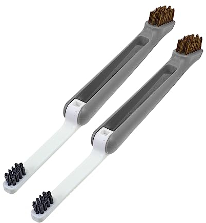 2 stücke Drahtbürste Messing BBQ Bürste Grill Bürste Grill Reinigung Scrubber Küche Mini Grill Mehrzweck-Reinigungsbürsten zum Drehen Edelstahl Reinigungskugel Little Yellow