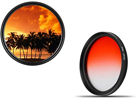 Filtro graduato professionale, 49 mm, colore rosso, graduato, 49 mm, dHD DIGITAL Grot